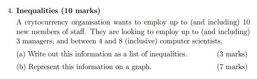 4. Inequalities (10 marks) A crytocurrency