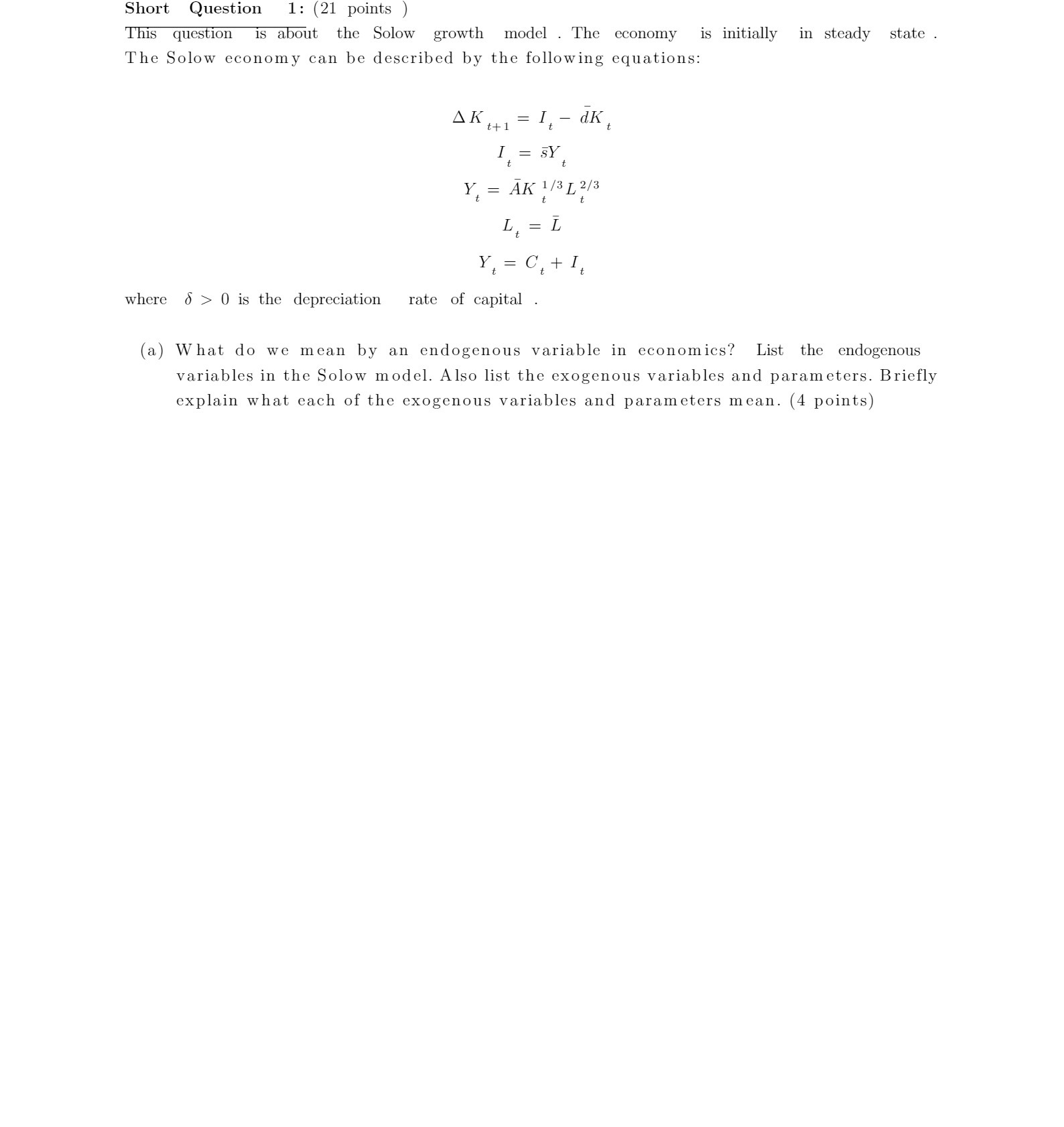 Short Question 1: (21 points ) Els question Is