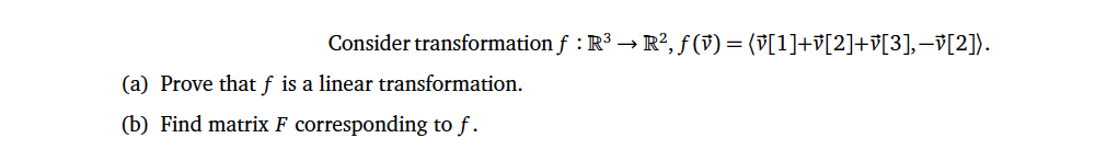 Consider transformationf :R3  style=