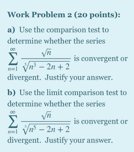 please solve both parts step by step and provide