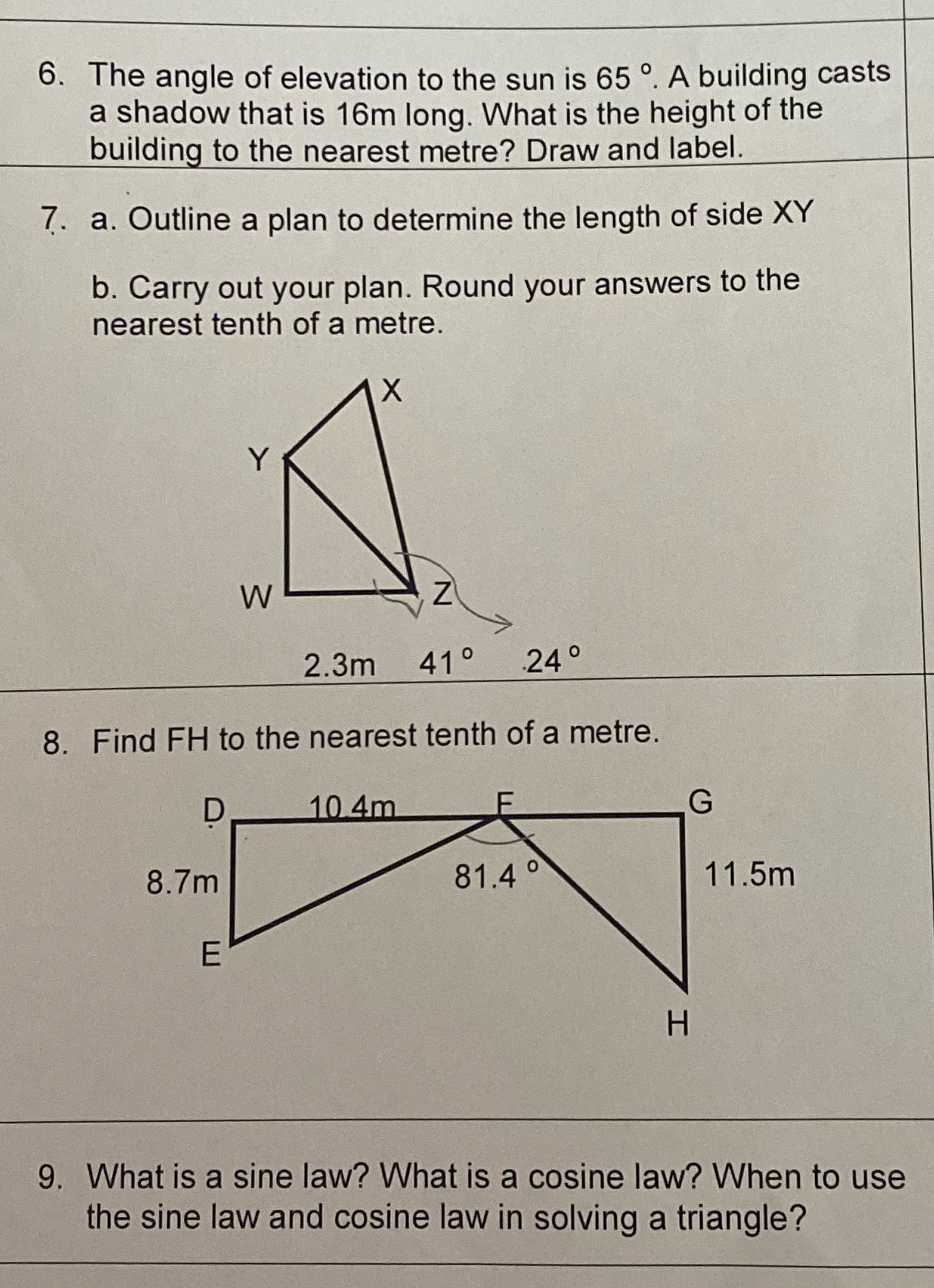 I need help please. Provide the answers on paper