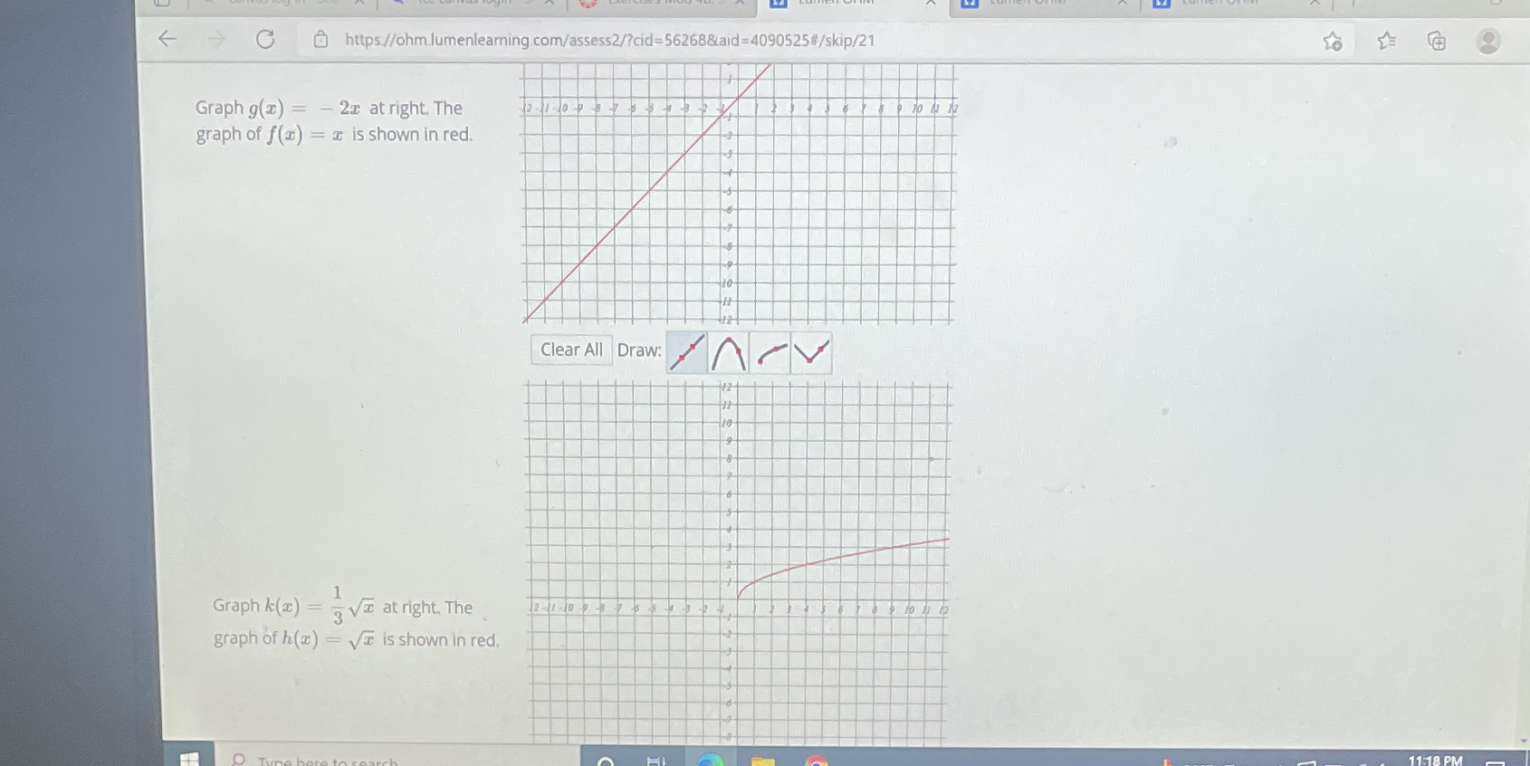 It is requiring a graph answer - C