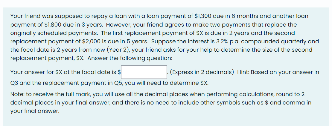 Your friend was supposed to repay a loan with a