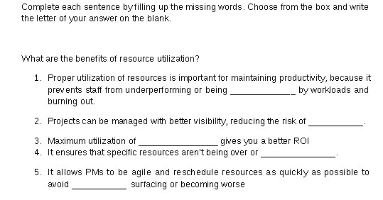 Complete each sentence byfilling up the missing
