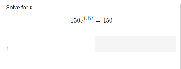 The Solve for T needs to be in Log form Define an