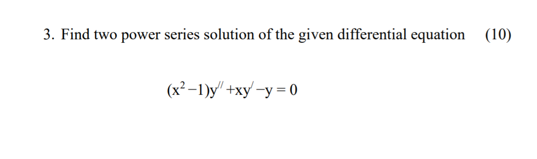 Subject : Differential Equation (It's a Very