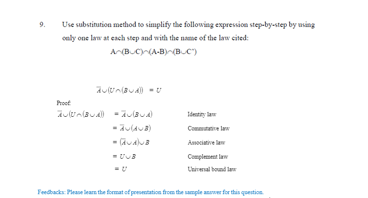 Please follow the similar sample question's