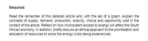 Required: Read the remainder of this detailed