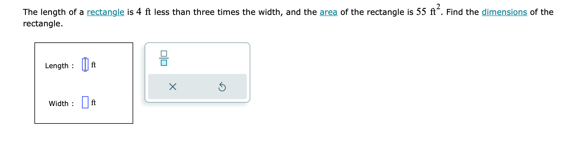 Solving a word problem using a quadratic equation