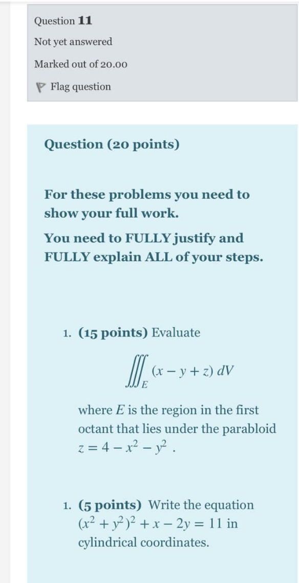 provide solution as soon as possible Question 11