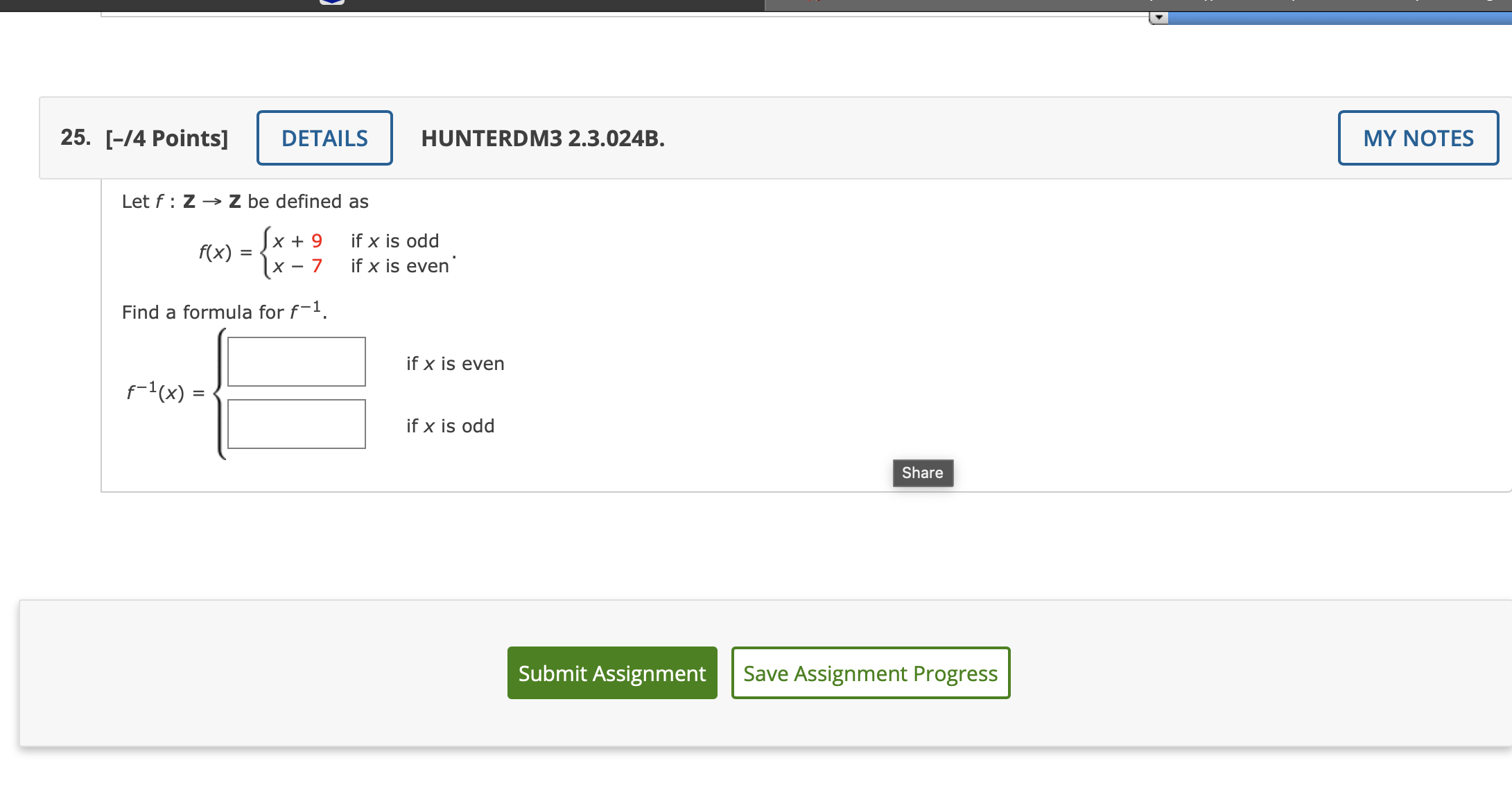 HELP ME SOLVE THESE 25. [-/4 Points] DETAILS