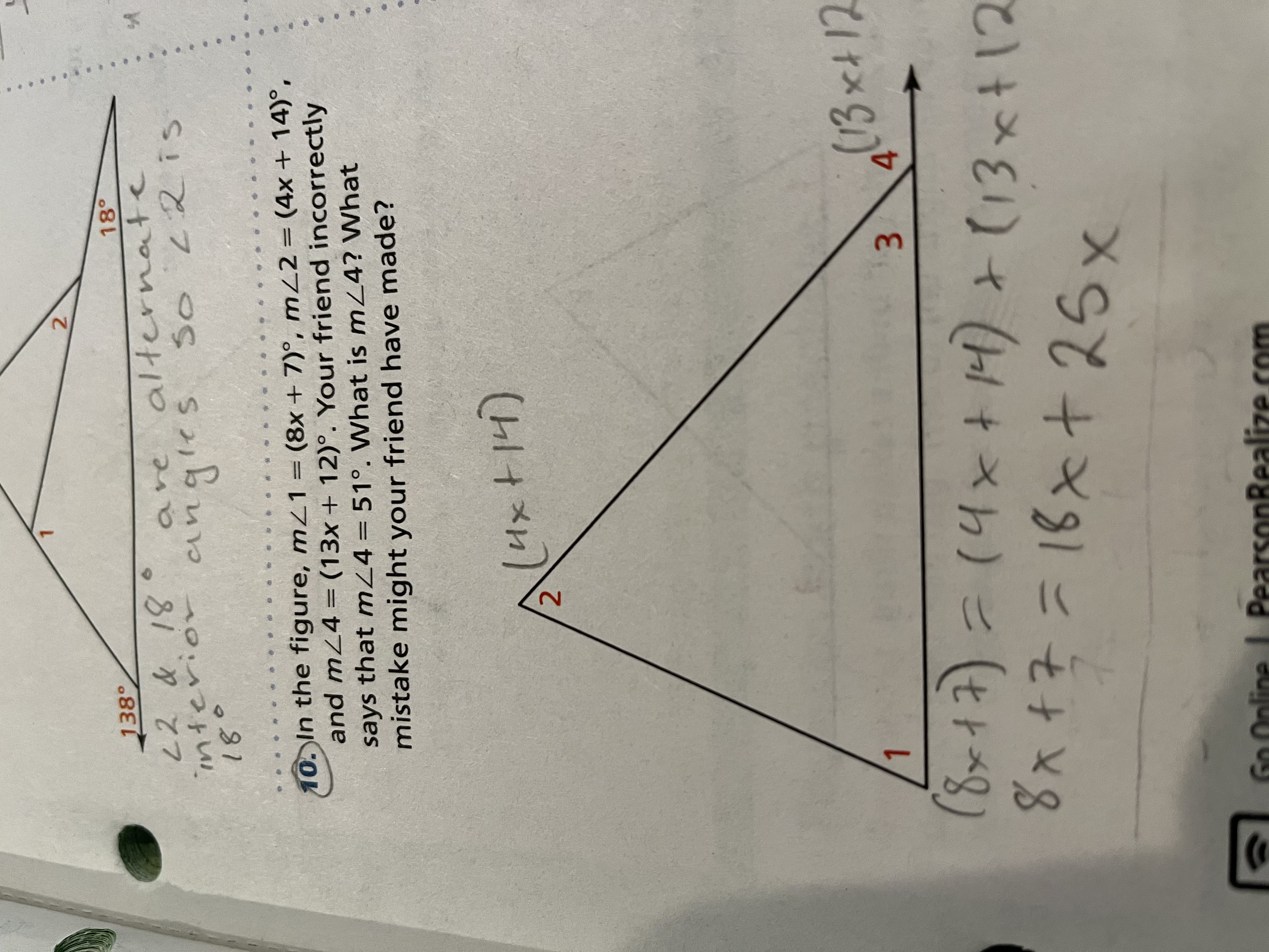 2 138 18 12 & 18 are alternate interior angles so