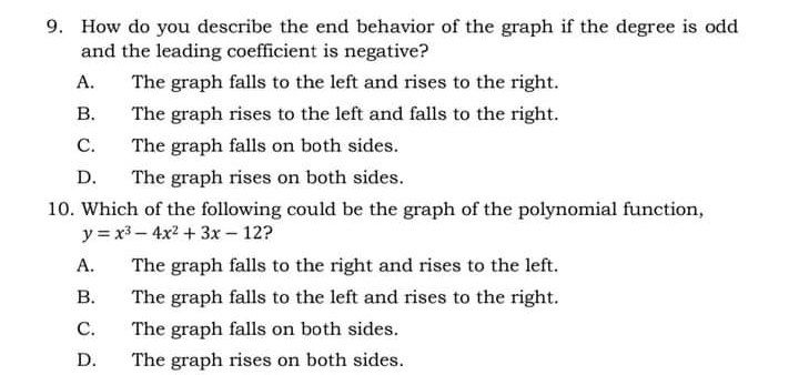 7. What are the zeros of the polynomial function