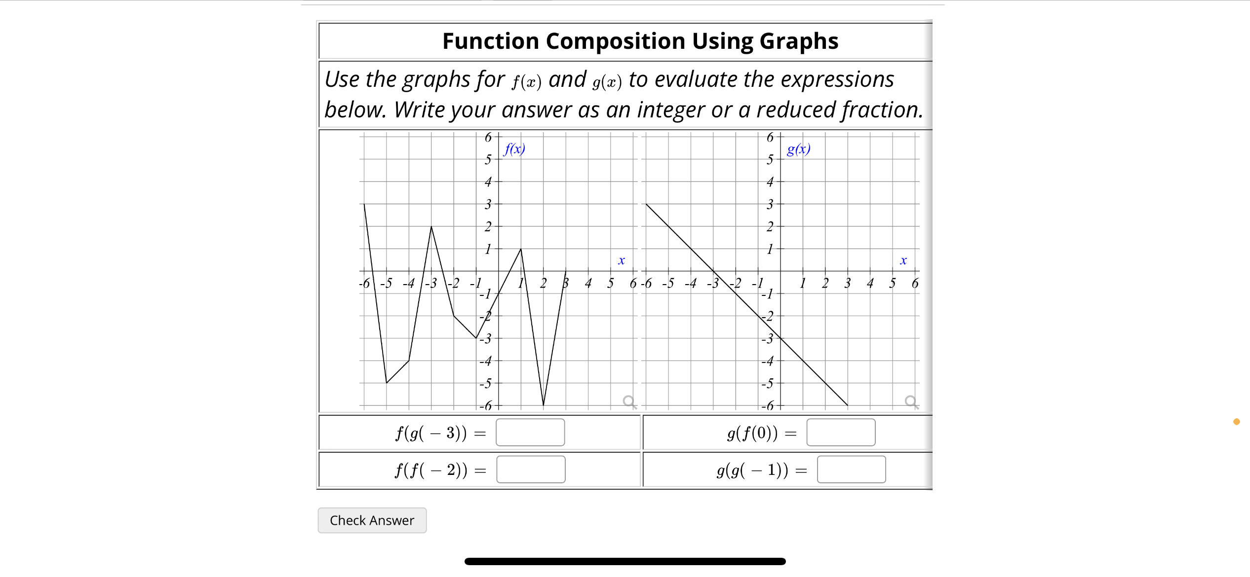 Function Composition Using Graphs Use the graphs