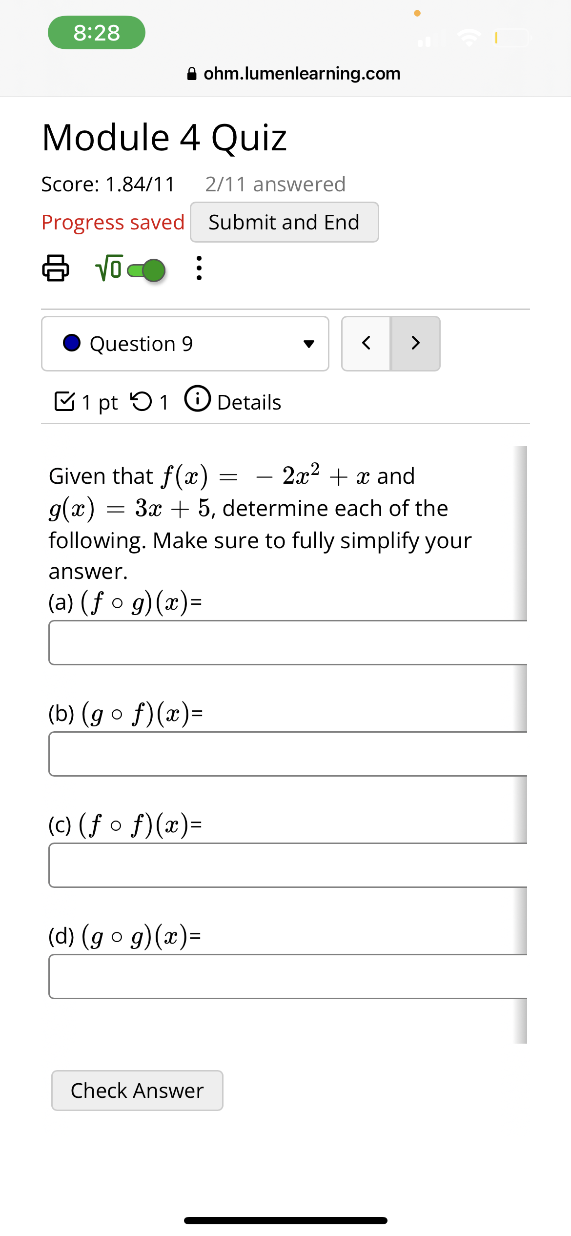 Function Composition Using Graphs Use the graphs