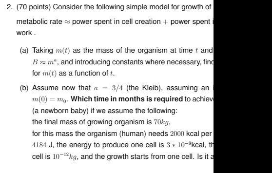 2. (70 points) Consider the following simple