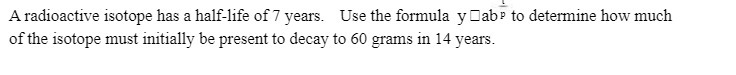 A radioactive isotope has a halflife of .T years.