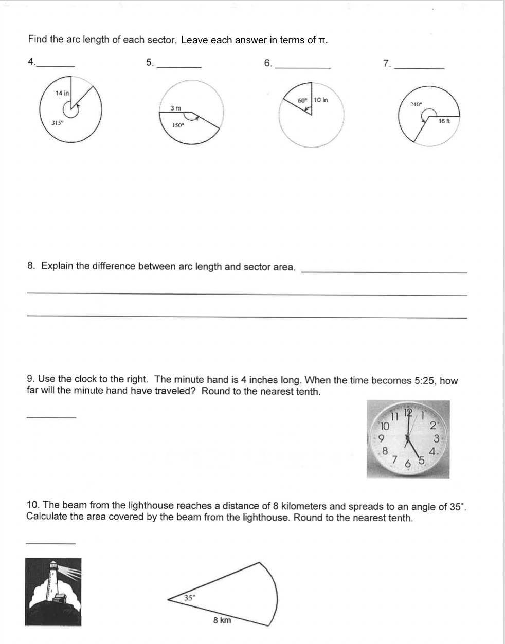 11. The radar beam sent out by an airplane