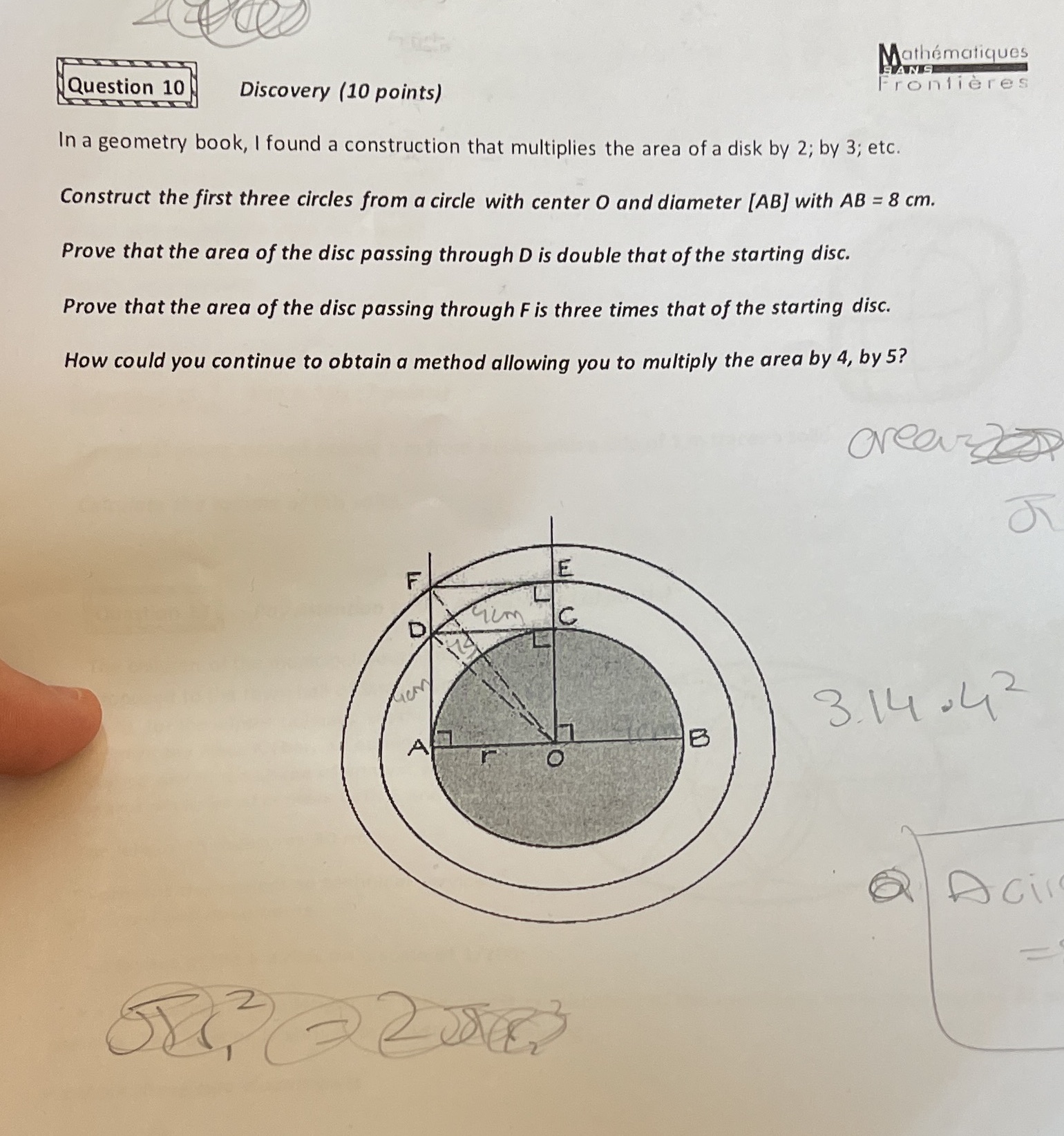 Question 10 Discovery (10 points) Mathematiques