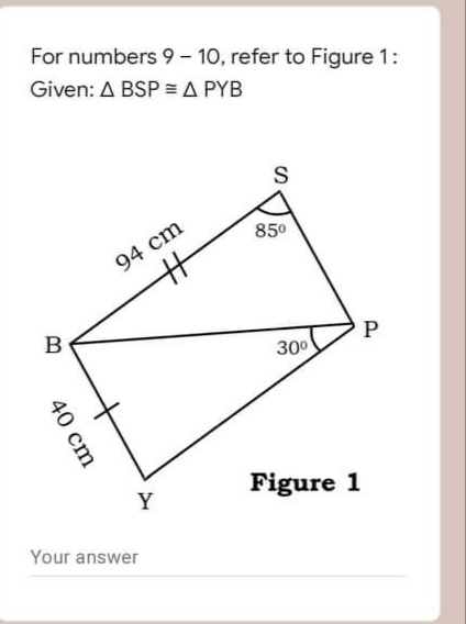 GEOMETRY 19 - 20. Complete the table. 2. Given;