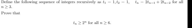 Define the following sequence of integers