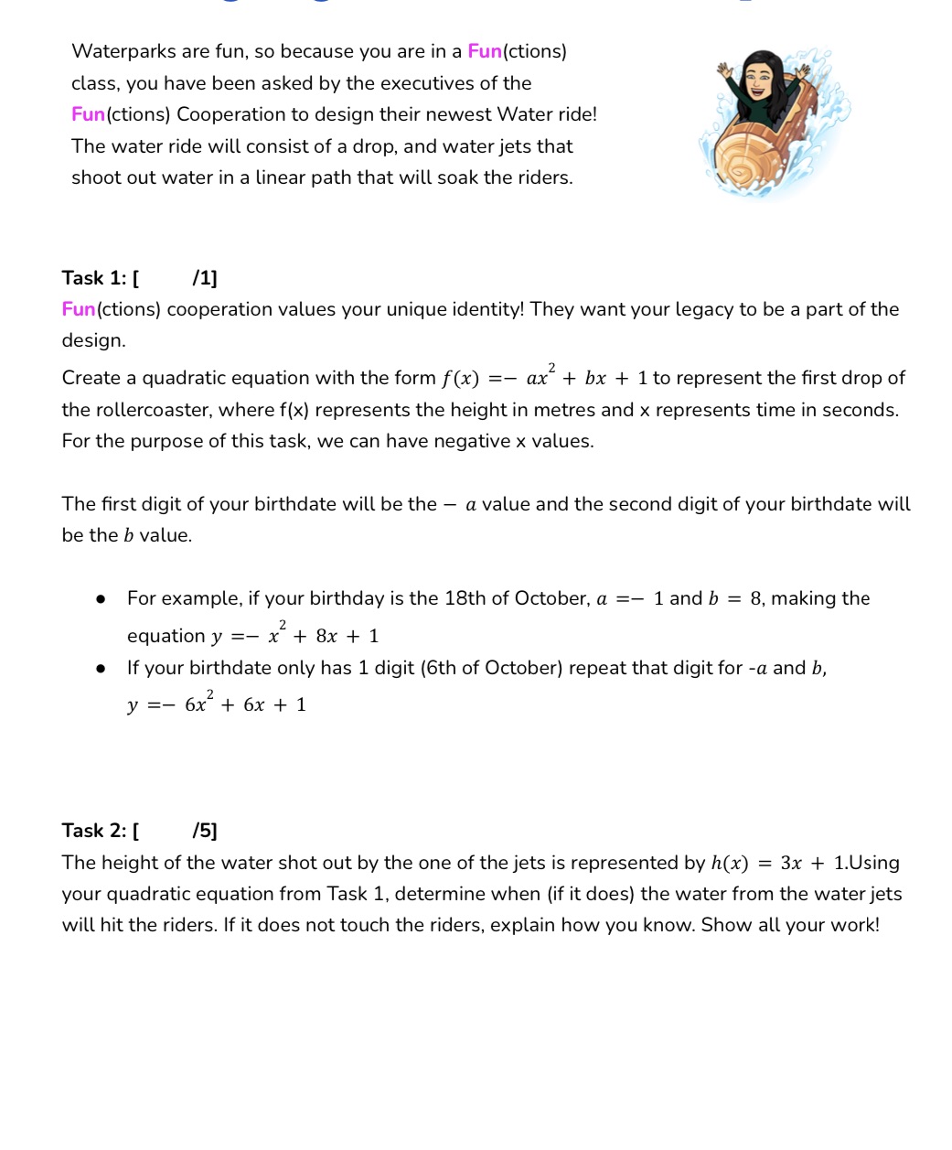 My birthday is December 16 for task number 1