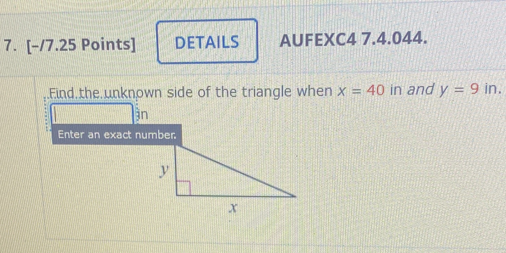 Please help find the answer thanks 7. [-/7.25