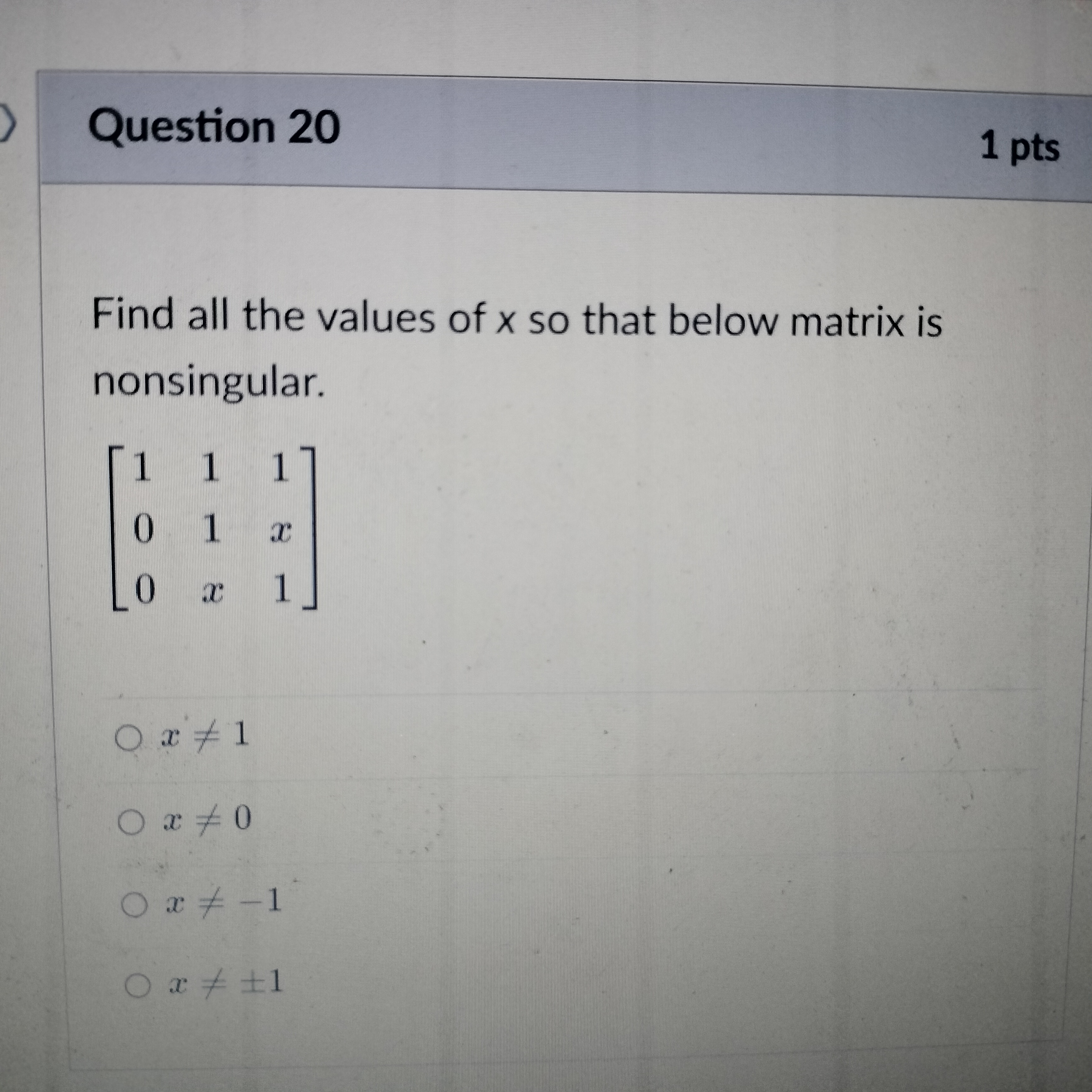 \fQuestion 16 1 pts Find the solution to the