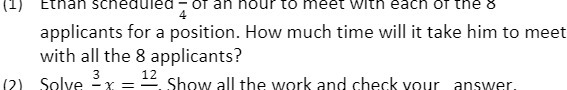 (1) Ethan scheduled - of an hour to meet With
