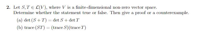 2. Let S, Te C(V), where V is a