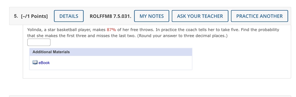 5. [11 Points] DETAILS ROLFFMS 7.5.031. MY NOTES