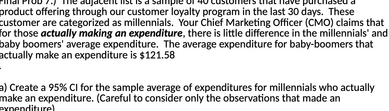 "mal Prob / .) The adjacent list is a sample of