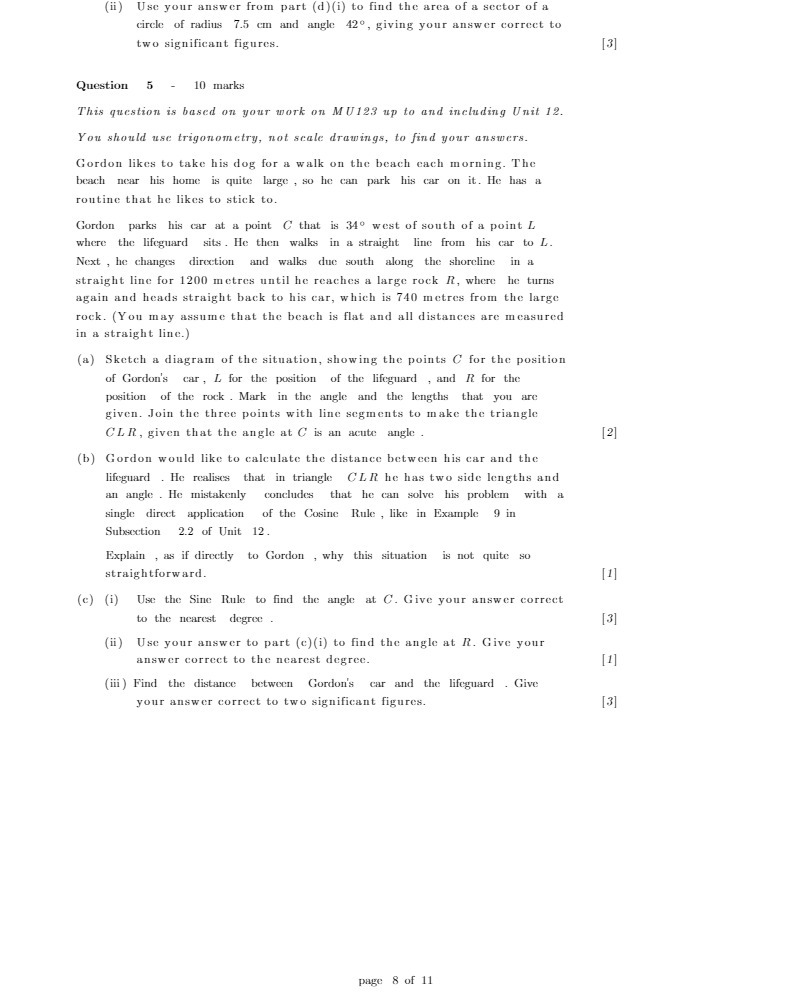 (ii) Use your answer from part (d)(i) to find the