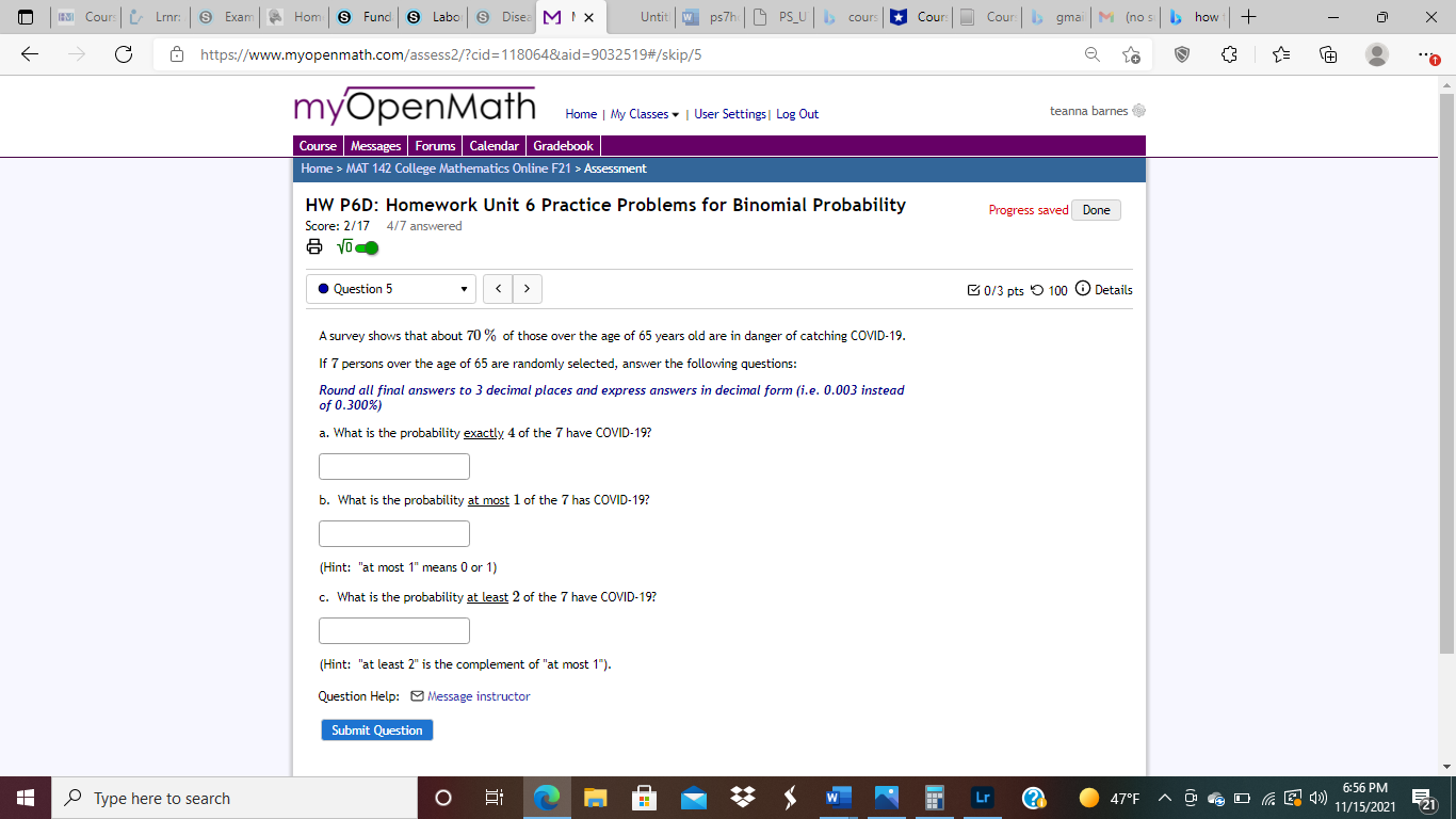 Cours [ Lrnr: & Exam | Hom | Fund S Labol | Dise: