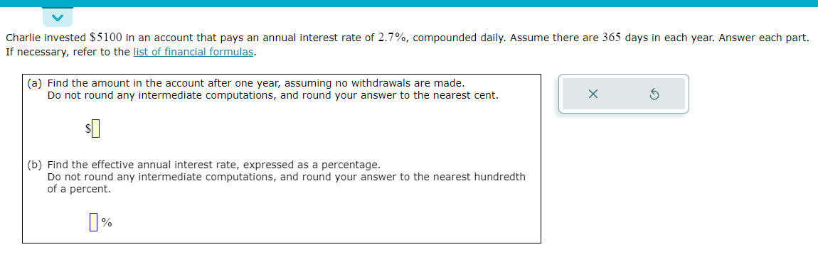 V Charlie invested $5100 in an account that pays