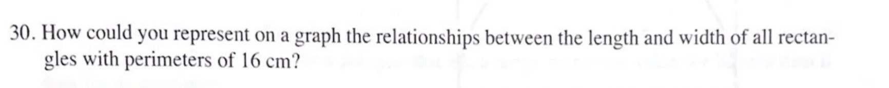 need help 30. How could you represent on a graph
