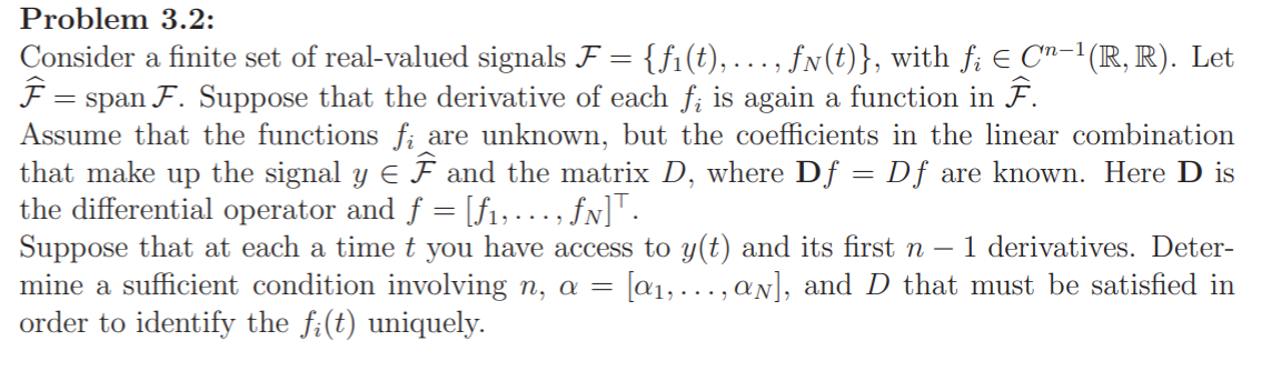 Problem 3.2: Consider a finite set of real-valued