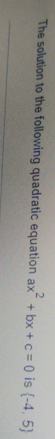 this is the question The solution to the