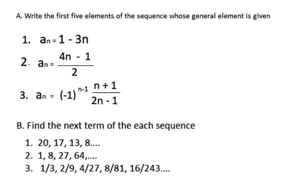 Need help pls. Thank you. **** A. Write the first