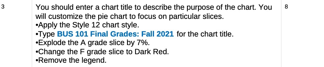 3 You should enter a chart title to describe the