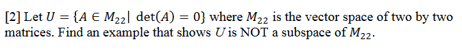 Please solve by showing work. [2] Let U = {A E