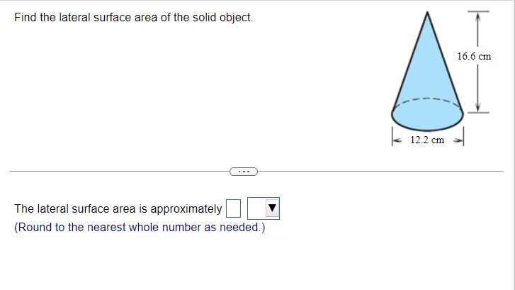 Find the total outside surface area of the solid