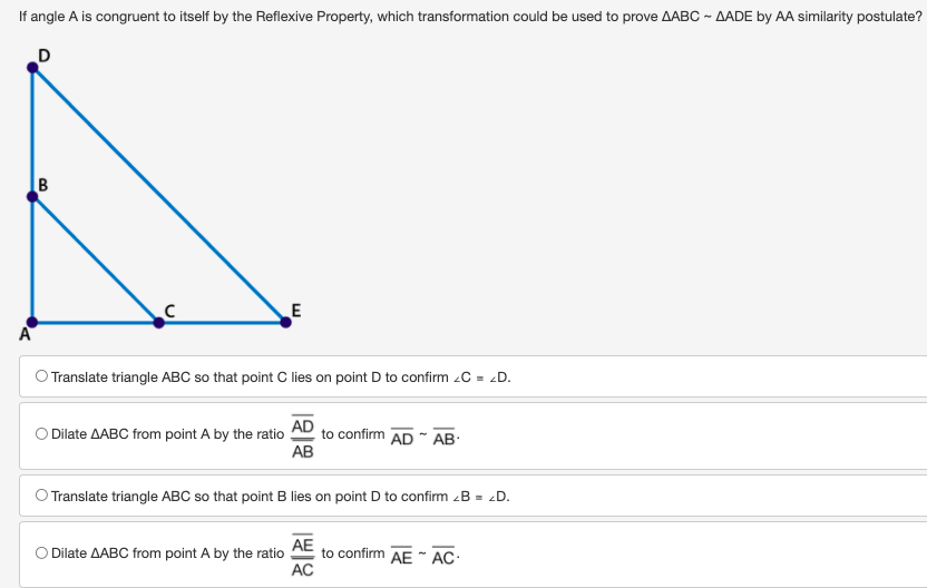 Theorem: A line parallel to one side of a
