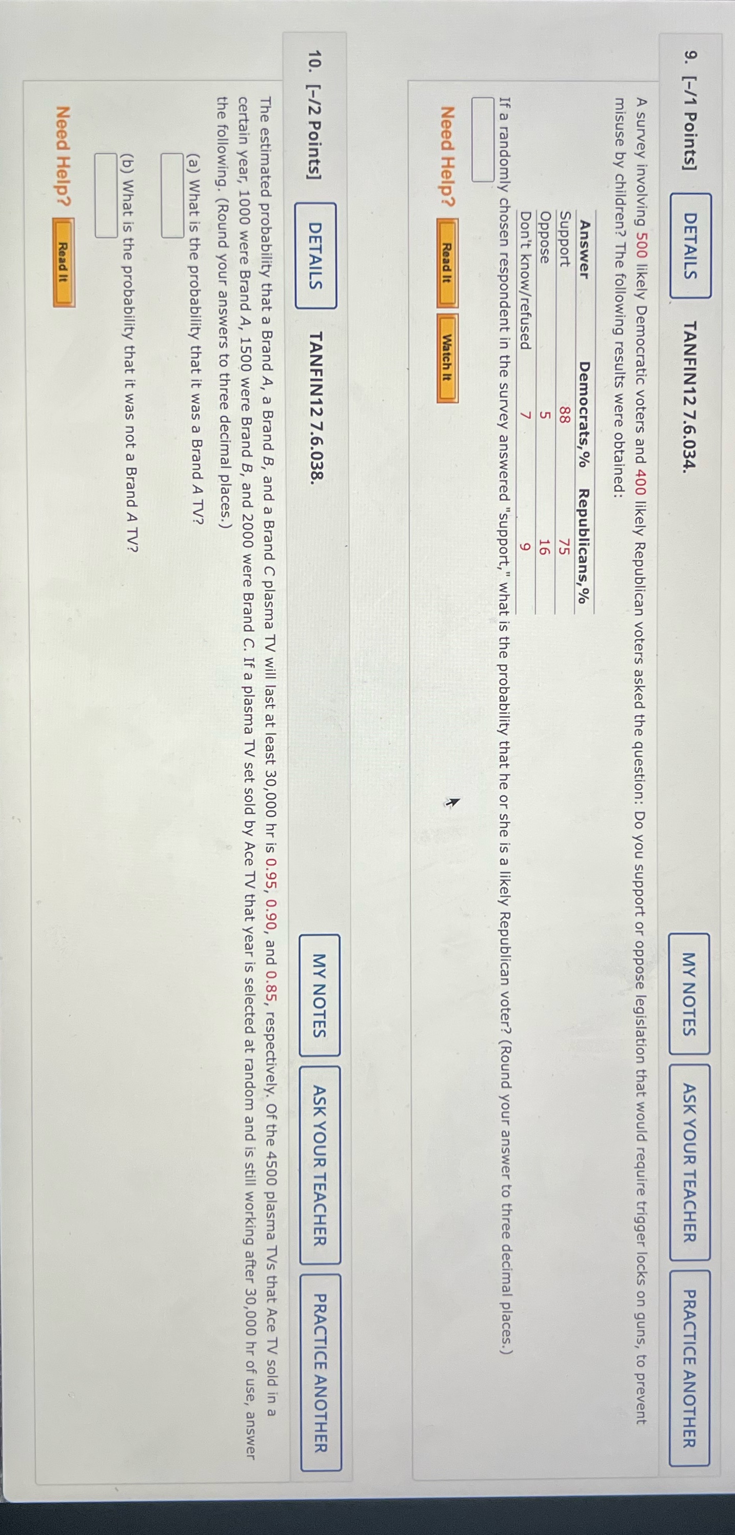 Need help with 9 + 10 ! 9. [-/1 Points] DETAILS