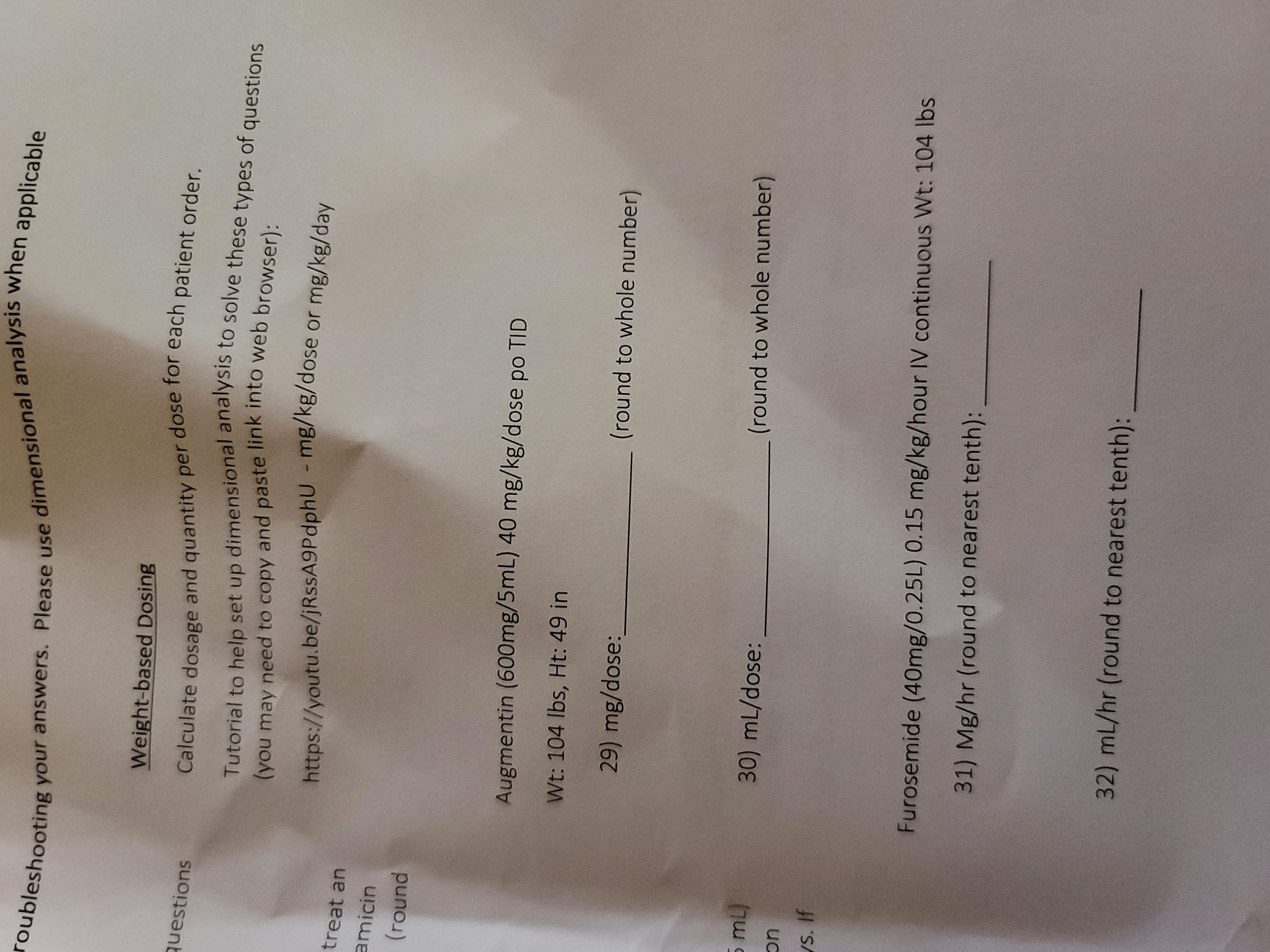 oubleshooting your answers. Please use