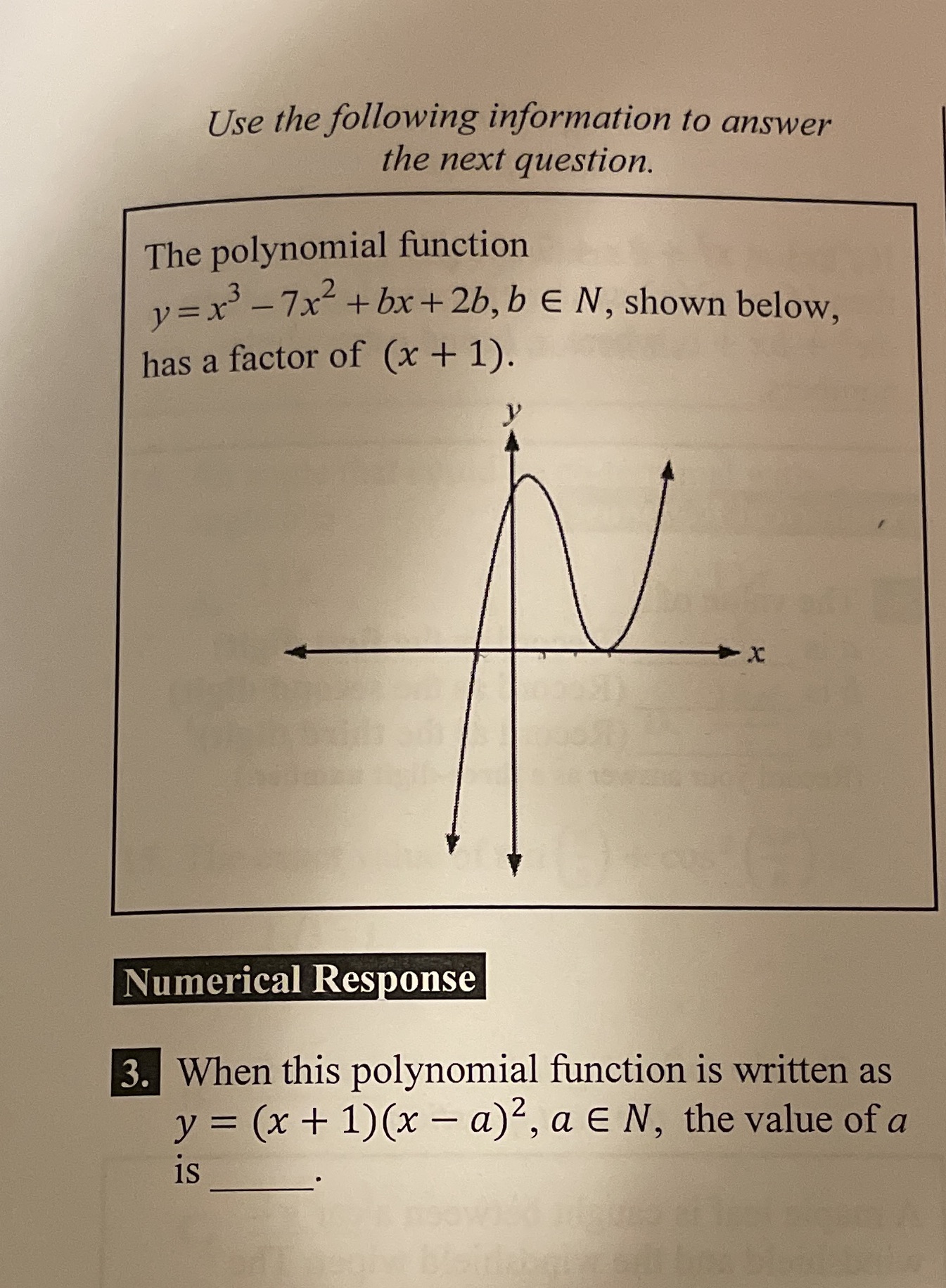 Use the following information to answer the next