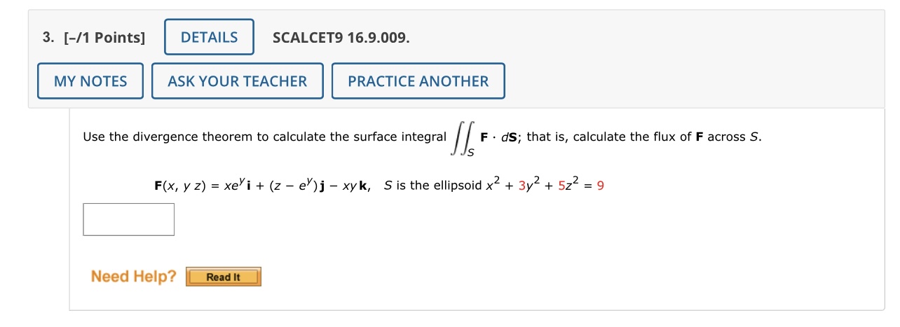3. [-/1 Points] DETAILS SCALCET9 16.9.009. MY