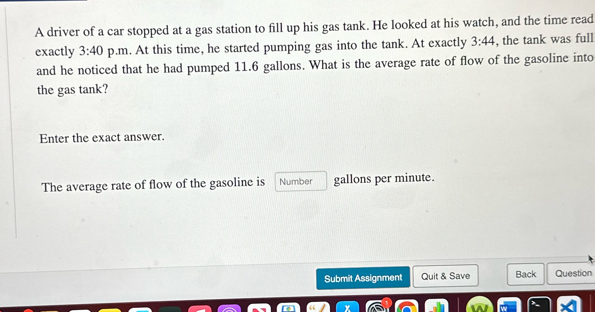 A driver of a car stopped at a gas station to ll