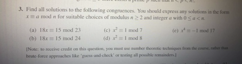 Q. 3 (e) Just question 3 (e) !! 3. Find all