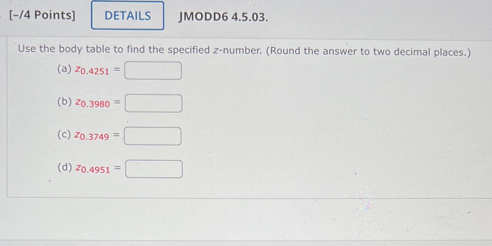[-/4 Points] DETAILS JMODD6 4.5.03. Use the body